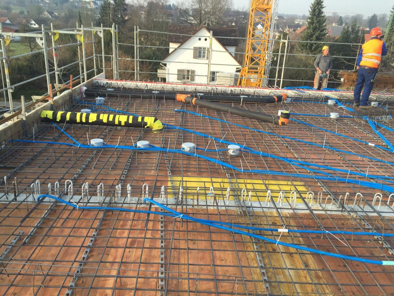 Sanitärleitungen im Rohbau